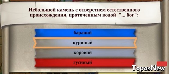 Небольшой камень с отверстием естественного происхождения, проточенным водой "... бог":