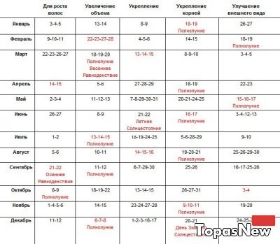 календарь стрижек за 2015 год