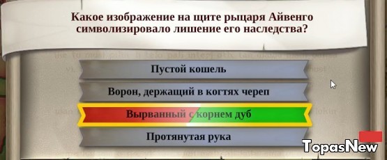 Какое изображение на щите Айвенго символизировало лишение его наследства?