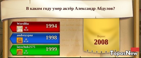 В каком году умер актёр Александр Абдулов?