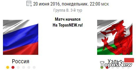 Футбол: Россия Уэльс 20.06.16 ЧЕ-2016 смотреть онлайн прямая трансляция