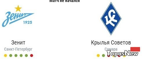 Зенит Крылья Советов 20.11.2016 смотреть онлайн трансляция Матч ТВ