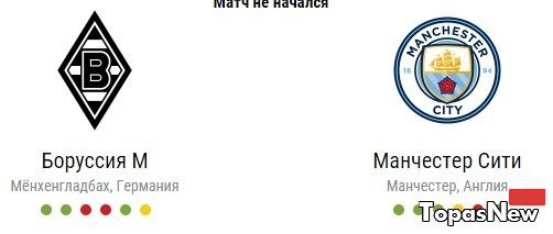 Боруссия Манчестер Сити 23.11.2016 смотреть онлайн трансляция Матч ТВ