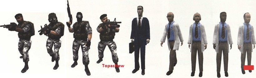 модельки персонажей half life и виды оружия