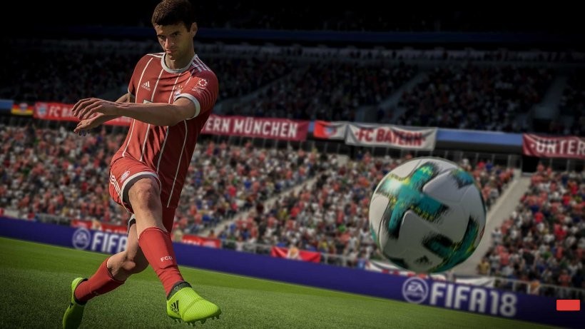 фифа 18 FC BAYERN munchen adidas EA мужик пинает мяч