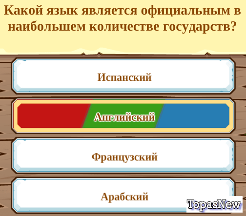 Какой язык является официальным в наибольшем количестве государств?