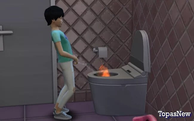 The Sims 4: глюки и пожары в туалете